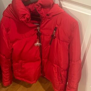 Karl Lagerfeld Vibrant Red Quilted Jacket